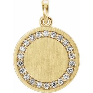 Engravable Halo-Style Necklace or Pendant