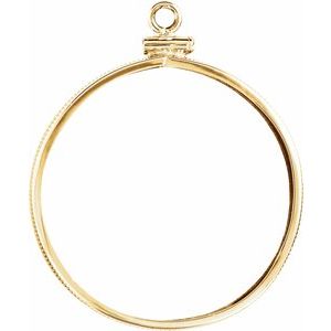 30x2.7 mm Screw-Top Coin Edge Coin Frame Dangle