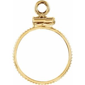 14.2x.76 mm Screw-Top Coin Edge Coin Frame Dangle
