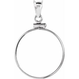 22x1.8 mm Screw-Top Coin Edge Coin Frame Pendant