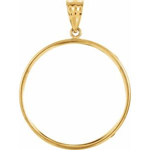 30x2.7 mm Tab Back Coin Frame Pendant