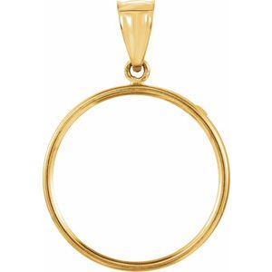 22.5x1.4 mm Tab Back Coin Frame Pendant