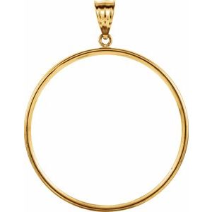 37x2.6 mm Tab Back Coin Frame Pendant