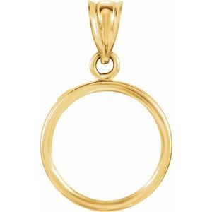 13x1 mm Tab Back Coin Frame Pendant