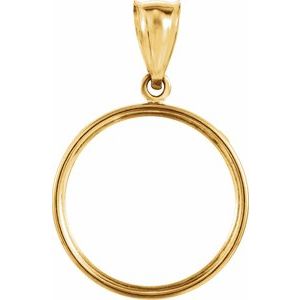 20x1.7 mm Tab Back Coin Frame Pendant
