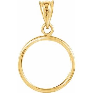 14x1 mm Tab Back Coin Frame Pendant
