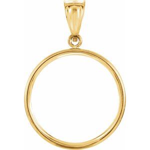 22x1.8 mm Tab Back Coin Frame Pendant