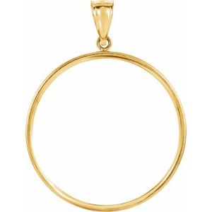 32.7x2.7 mm Tab Back Coin Frame Pendant