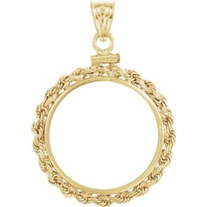 22x1.8 mm Screw-Top Rope Coin Frame Pendant