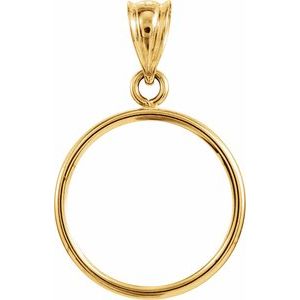 15x.76 mm Tab Back Coin Frame Pendant