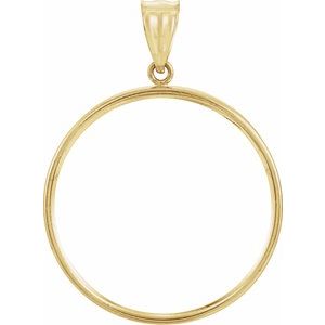 29x2 mm Tab Back Coin Frame Pendant
