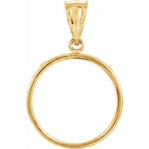 19x1.1 mm Tab Back Coin Frame Pendant