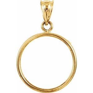15.6x.86 mm Tab Back Coin Frame Pendant