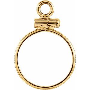 13x1 mm Screw-Top Coin Edge Coin Frame Dangle