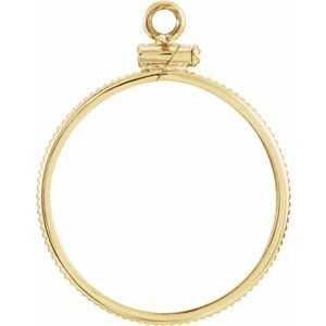 22.5x1.4 mm Screw-Top Coin Edge Coin Frame Dangle