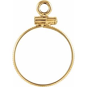 15x.76 mm Screw-Top Coin Edge Coin Frame Dangle