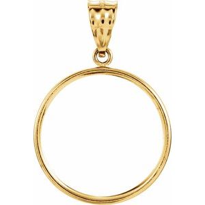 21.5x1.5 mm Tab Back Coin Frame Pendant