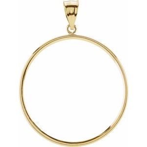 34.3x2.4 mm Tab Back Coin Frame Pendant