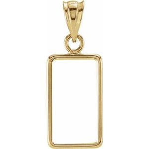 15x8.5x.65 mm Tab Back Credit Suisse Frame Pendant