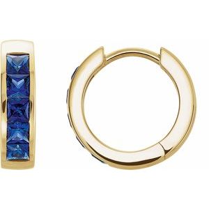 Channel-Set Hoop Earrings