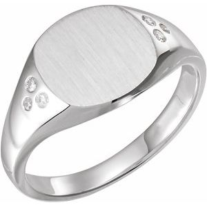 Engravable Square Signet Ring