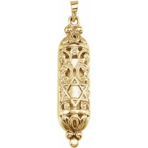 Hollow Mezuzah Necklace or Pendant
