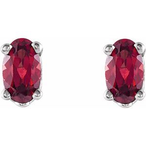 Oval 4-Prong Scroll Setting?? Stud Earrings - Image 2