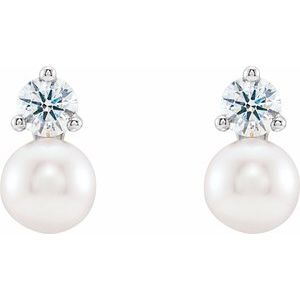 Accented Pearl Earrings - Image 2
