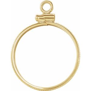 19x1.1 mm Screw-Top Coin Edge Coin Frame Dangle