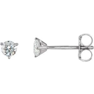 Round 3-Prong Cocktail-Style Stud Earrings