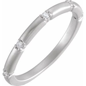 Five-Stone Anniversary Band with Bead Blast Finish