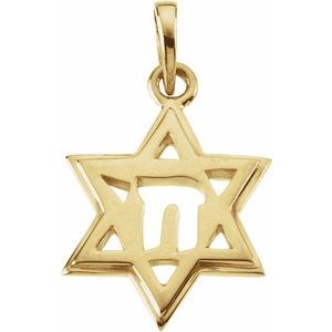 Star of David Chai Pendant