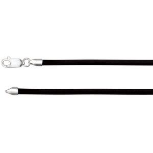 3 mm Black Rubber Cord Necklace