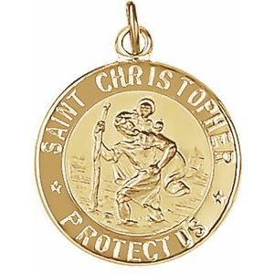 St. Christopher Medal Necklace or Pendant