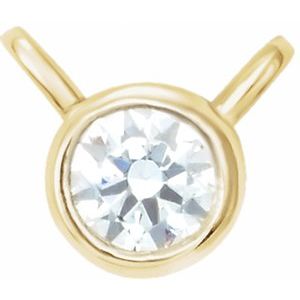 Round Bezel-Set Necklace Center