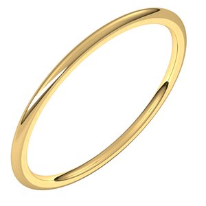 Lightweight Comfort-Fit Half Round Band