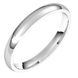 Lightweight Comfort-Fit Half Round Band