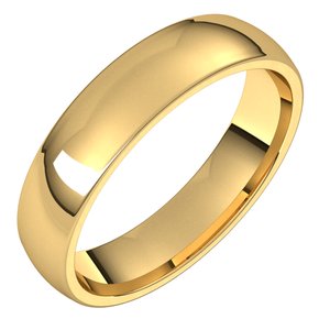 Lightweight Comfort-Fit Half Round Band