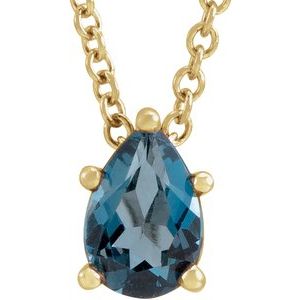 Pear 5-Prong Solitaire Necklace or Slide Pendant