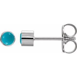 Round Bezel-Set Earrings