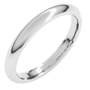 Comfort-Fit Half Round Band