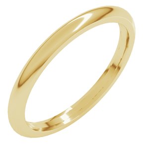Comfort-Fit Half Round Band