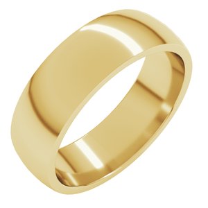 Lightweight Comfort-Fit Half Round Band