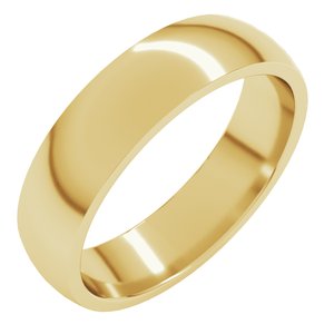 Lightweight Comfort-Fit Half Round Band