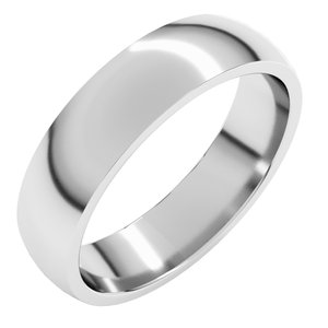 Lightweight Comfort-Fit Half Round Band