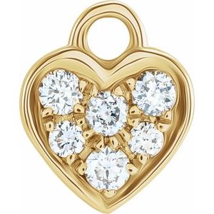 Petite Pav????? Heart Dangle