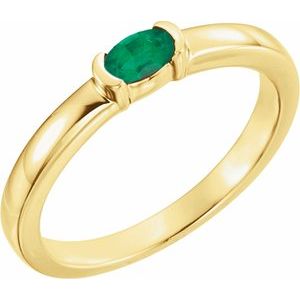 Half-Bezel Family Stackable Ring