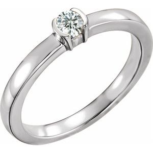 Half-Bezel Family Stackable Ring
