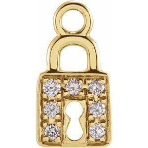 Petite Pav????? Lock Dangle