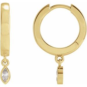 Accented Hinged Hoop Earrings